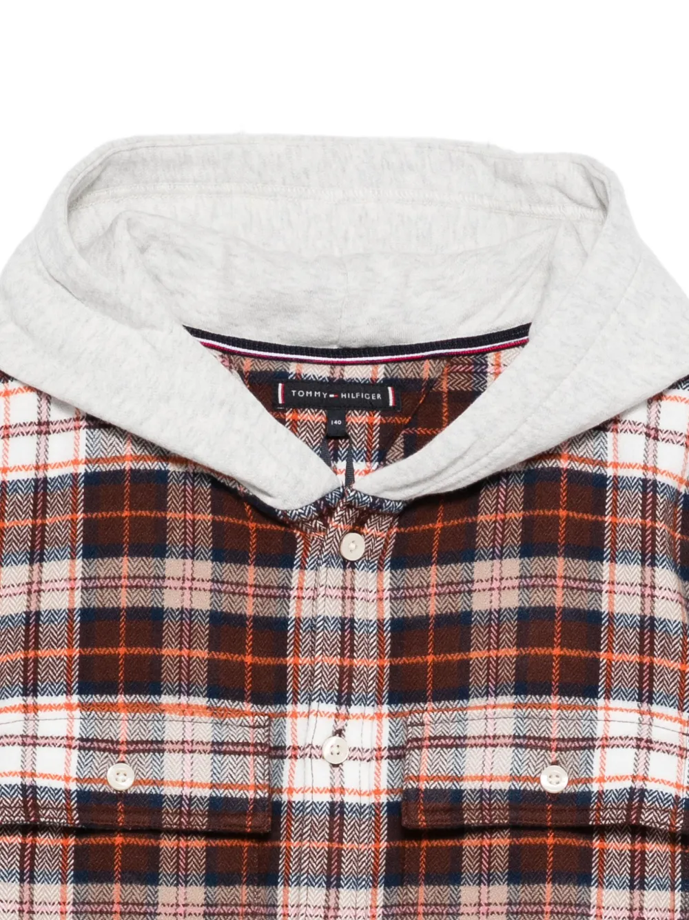 Tommy Hilfiger Junior Checked Hooded Shirt In Multi