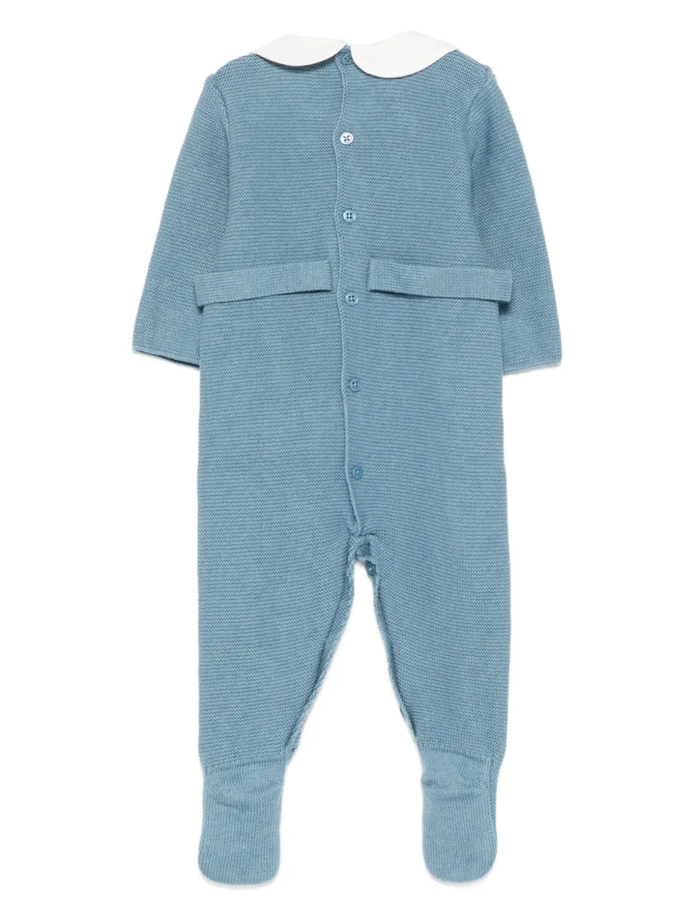 Paz Rodriguez Peter Pan collar knitted jumpsuit - Blauw