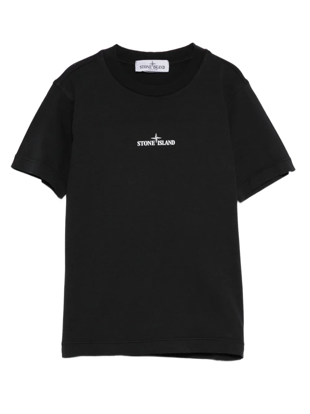 Stone Island Junior ロゴ Tシャツ - ブラック Stone Island Junior ロゴ Tシャツ - ブラック
