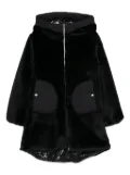 Herno Kids faux-fur hooded coat - Black
