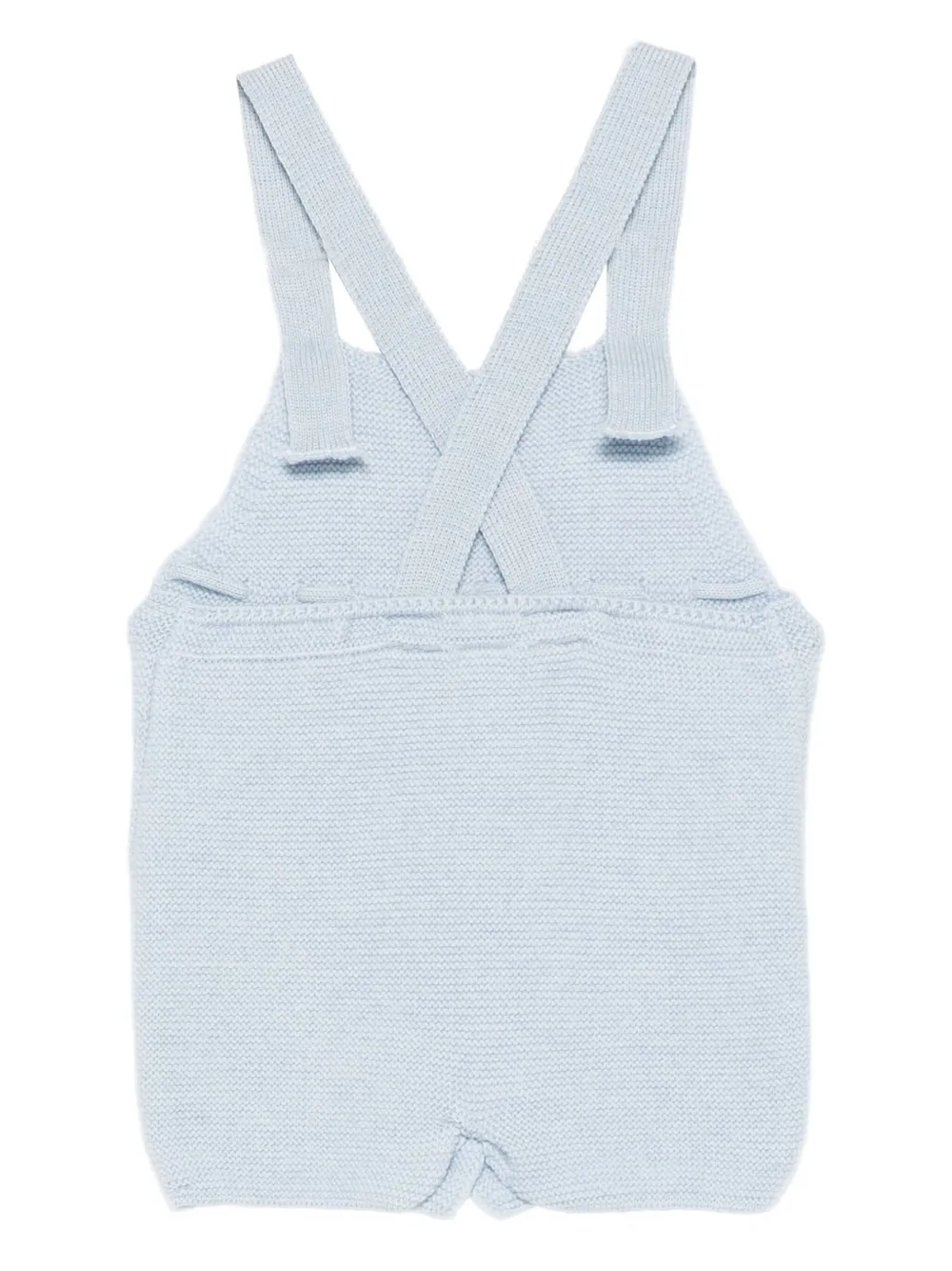 Paz Rodriguez bow-detail knitted romper - Blauw