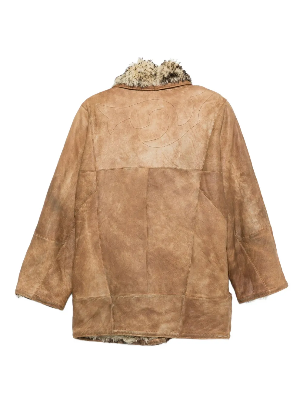 A.N.G.E.L.O. Vintage Cult 1980s jas met afwerking van bont - Bruin