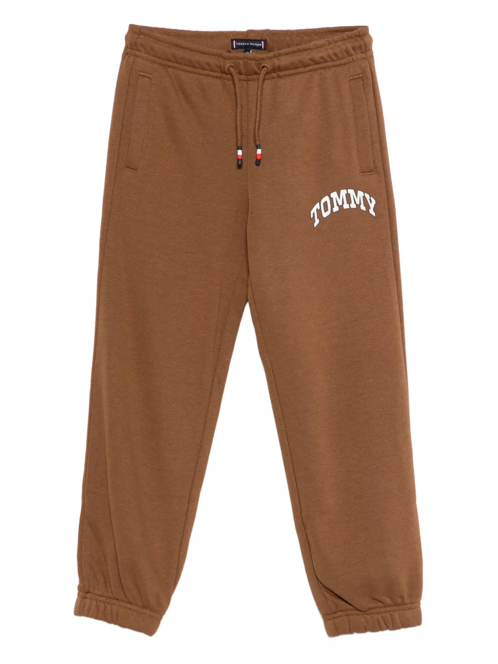 Tommy Hilfiger Junior Kids' Logo-print Track Pants In Brown