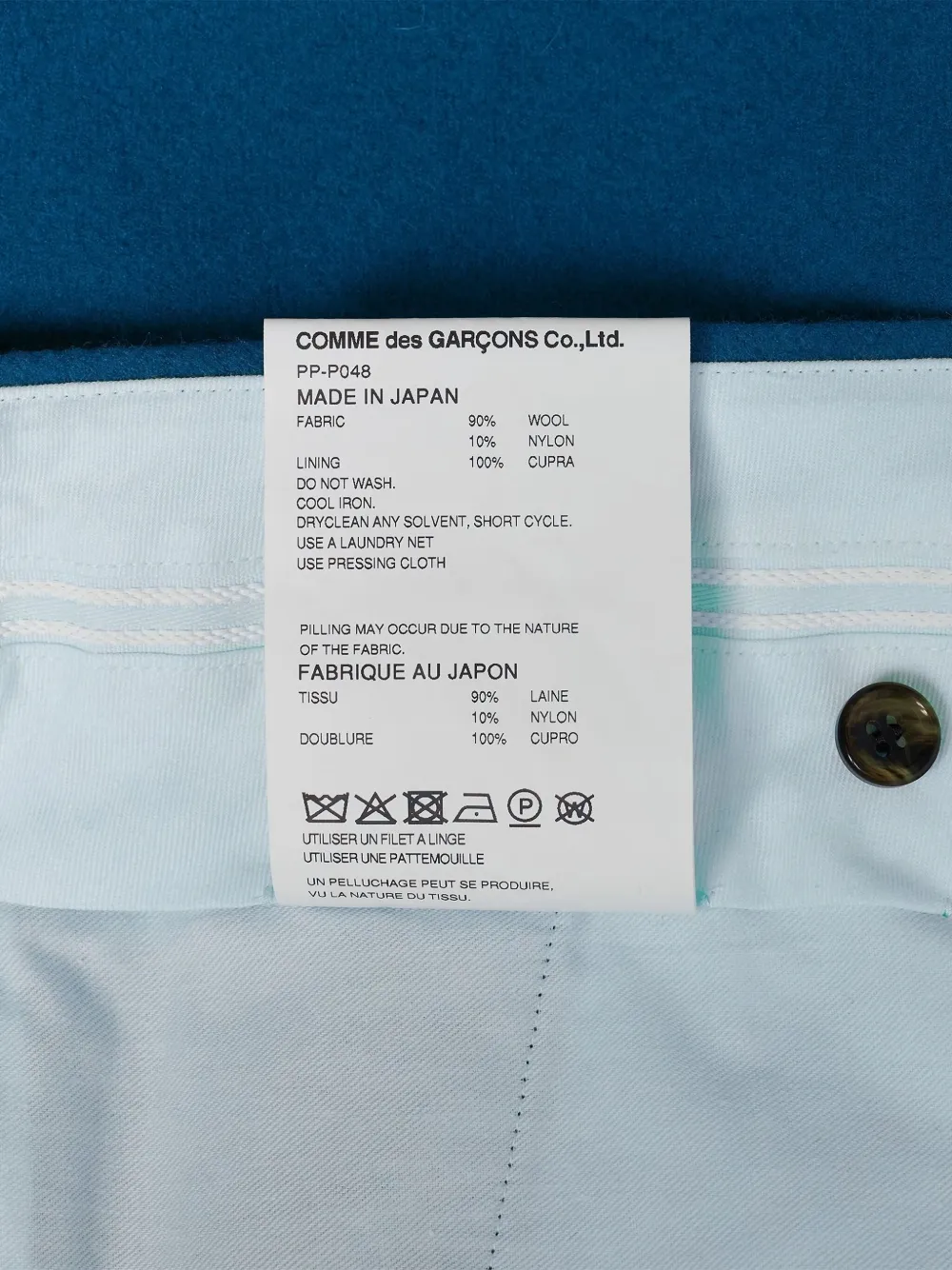 Comme Des Garçons Homme Deux Buttoned Tailored Shorts In Blue