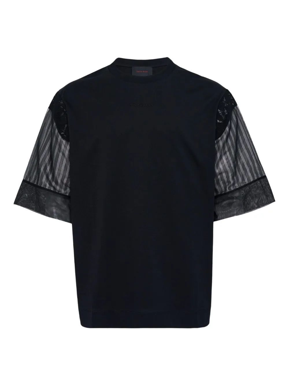 Simone Rocha playera con motivo de rayas | negro | Image 1