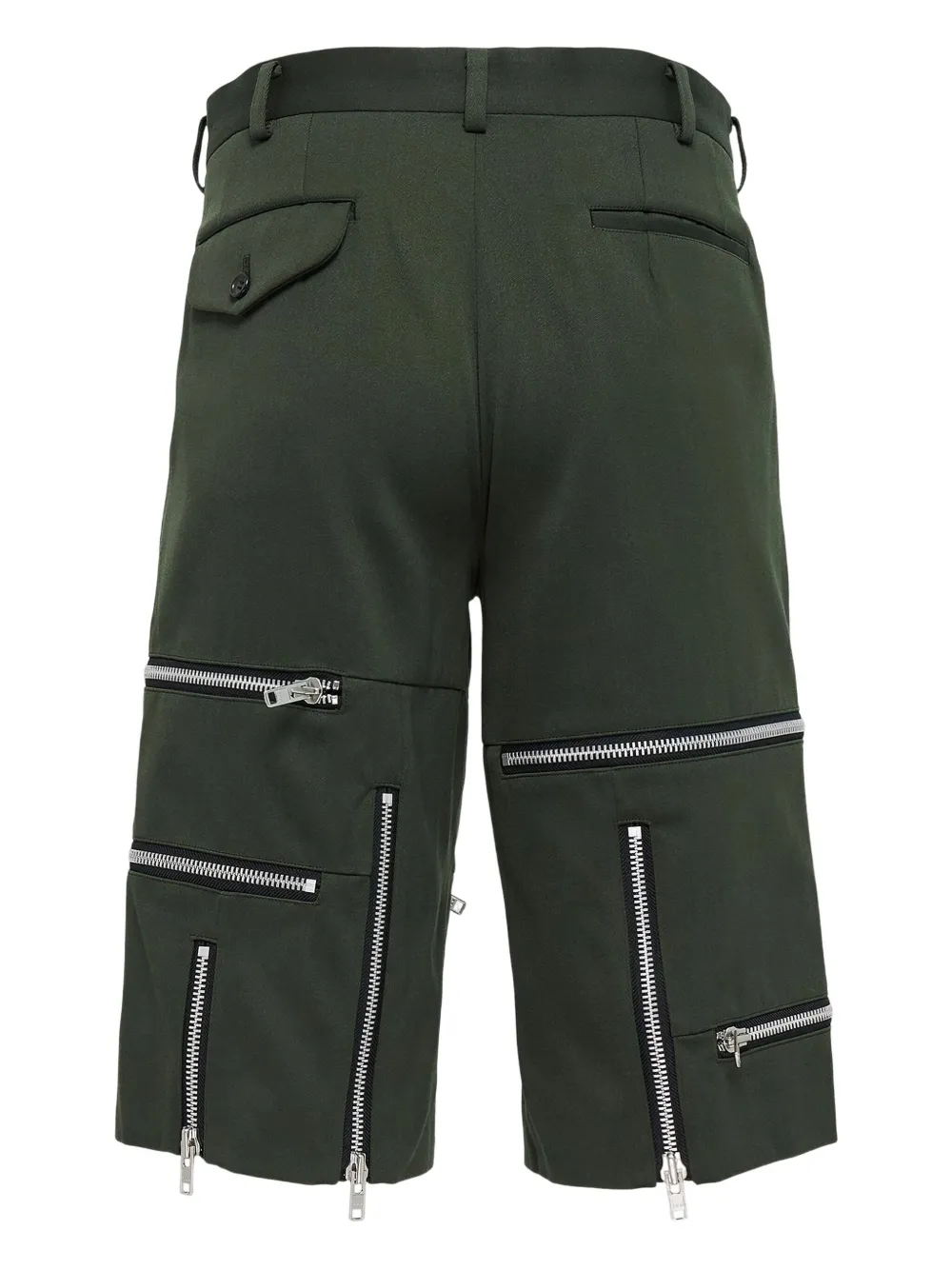 Comme des Garçons Homme Plus Shorts met ritsdetail Groen