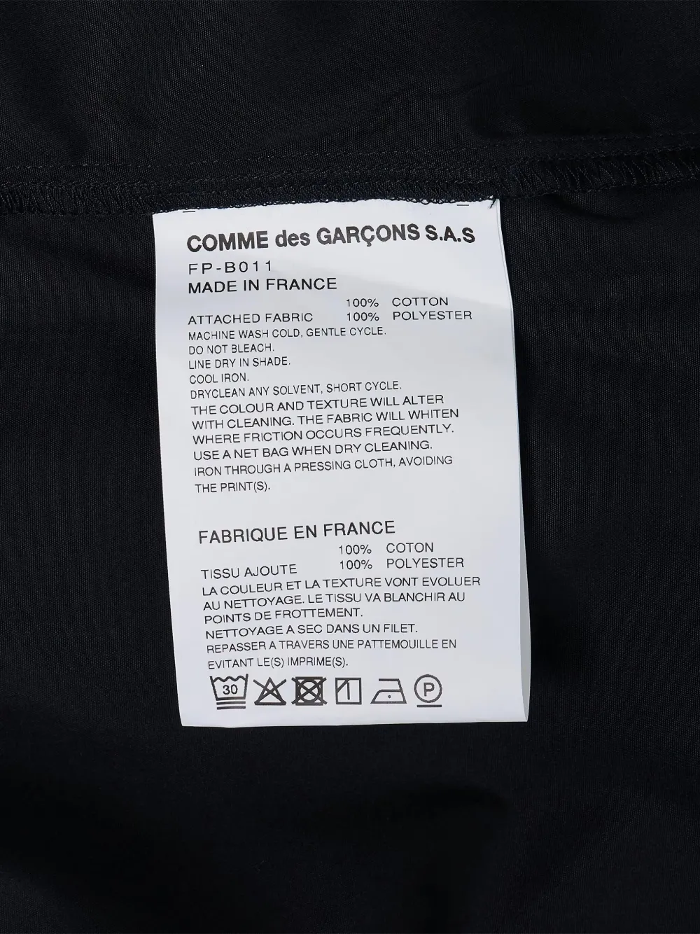 Comme Des Garçons Shirt Overhemd met letterprint en rits Zwart