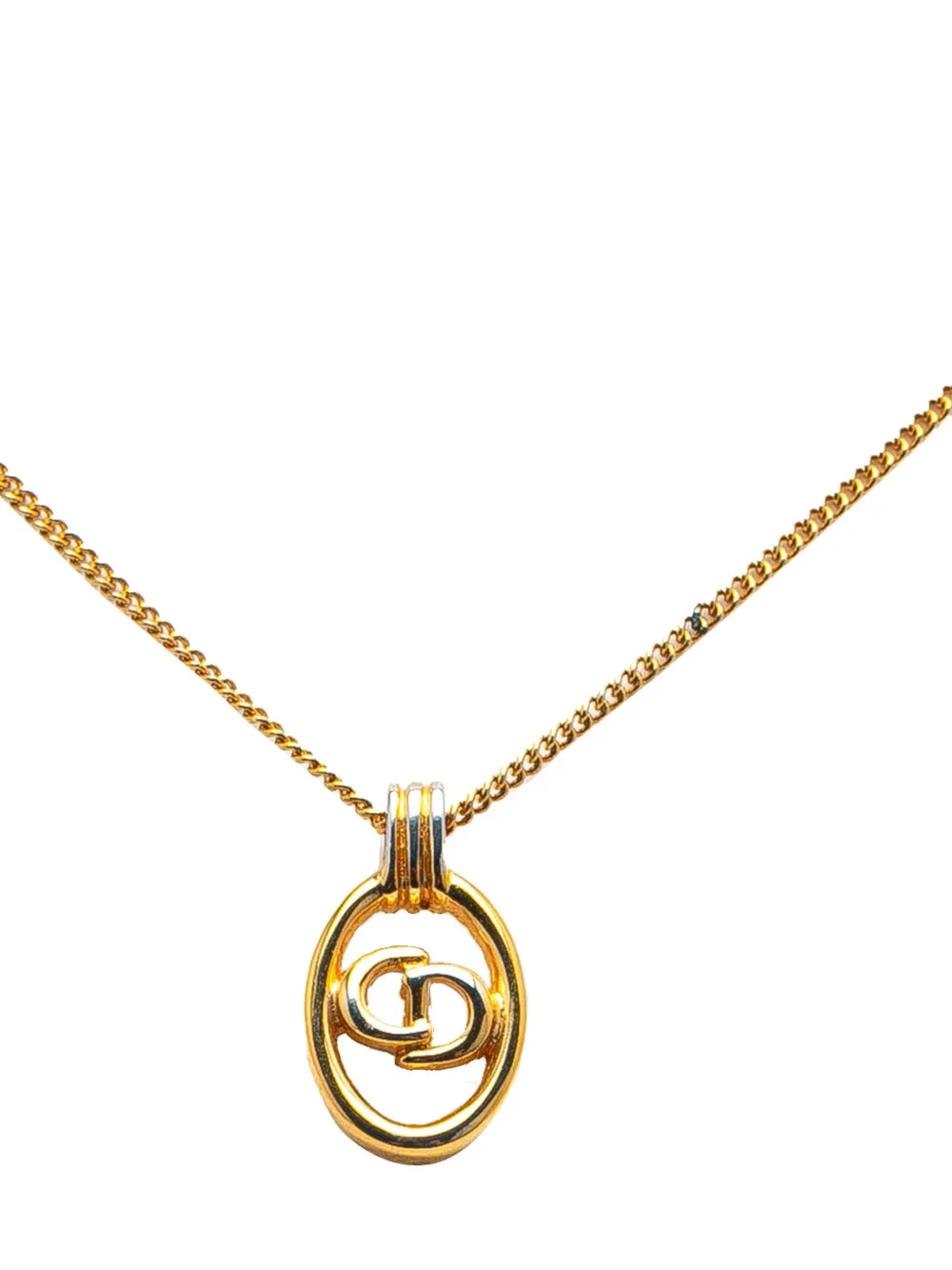 Christian Dior Pre-Owned 20th Century Gold Plated CD Logo Pendant Christian Dior Pre-Owned 20th Century Gold Plated CD Logo Pendant