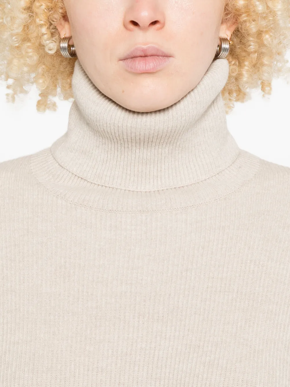 Brunello Cucinelli Turtleneck Sweater In Animal Print