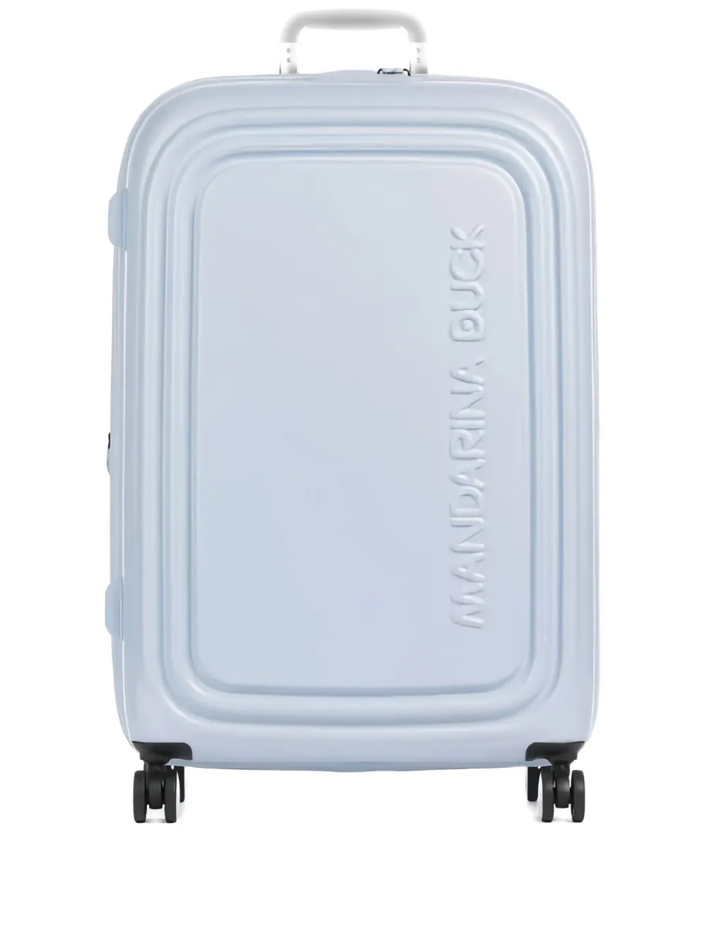 Mandarina Duck Large Logoduck Embossed Luggage In Blue
