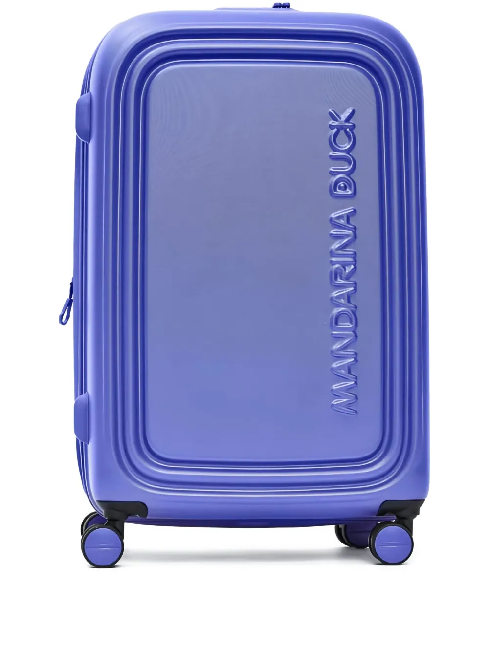 Mandarina Duck Embossed Logo Suitcase In Purple