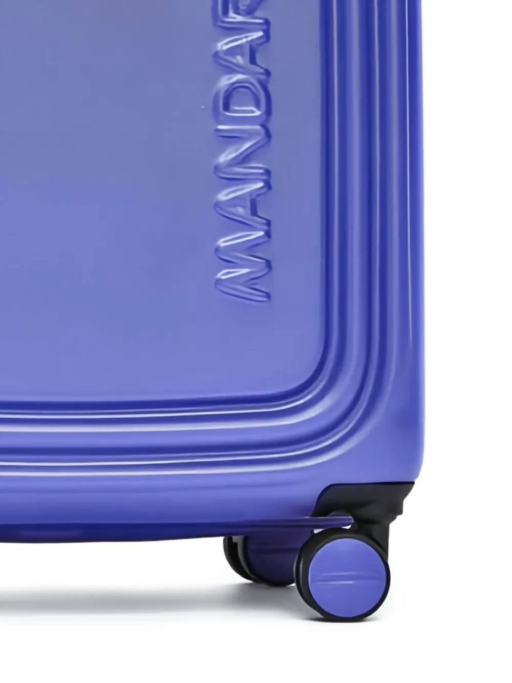 Mandarina Duck Embossed Logo Suitcase In Purple