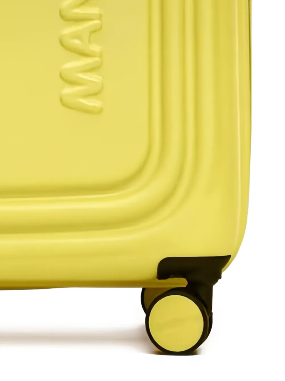 Mandarina Duck Embossed Logo Suitcase In Yellow