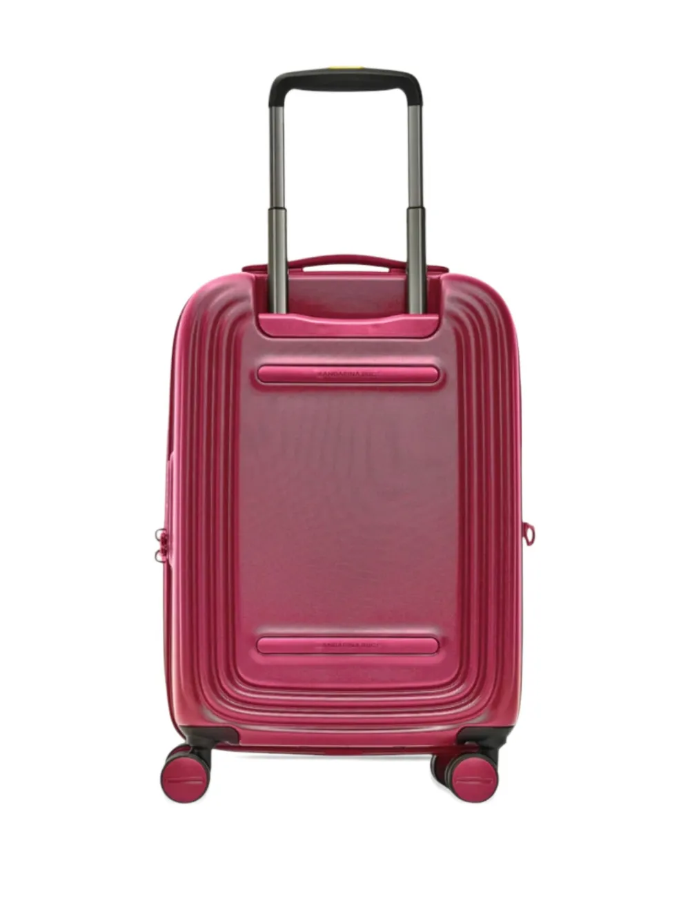 Mandarina Duck Logoduck Ribbed Trolley Suitcase In Brown