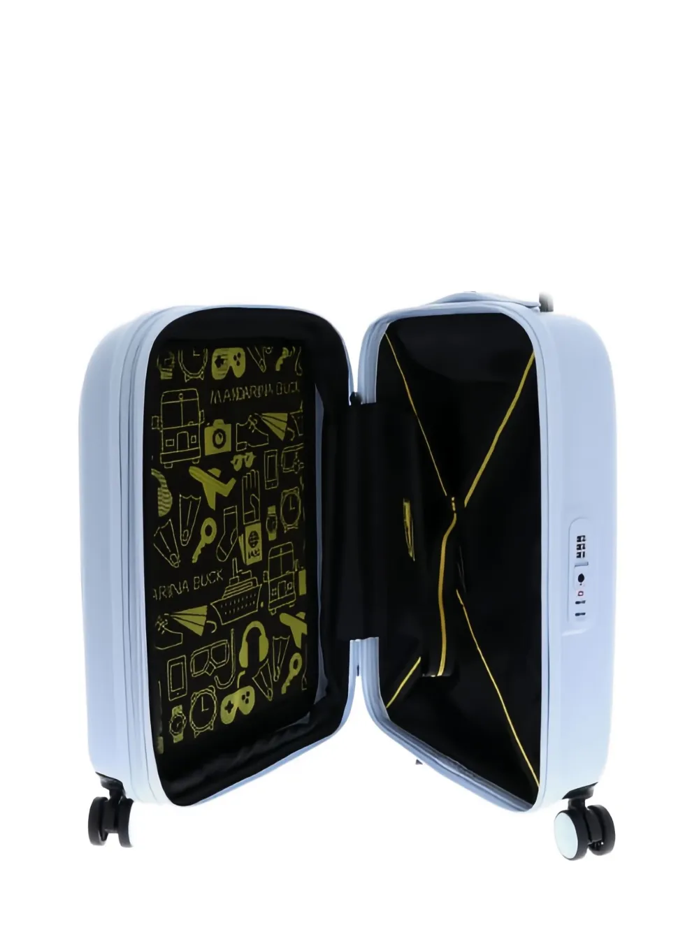 Mandarina Duck Logoduck Embossed Suitcases In Blue