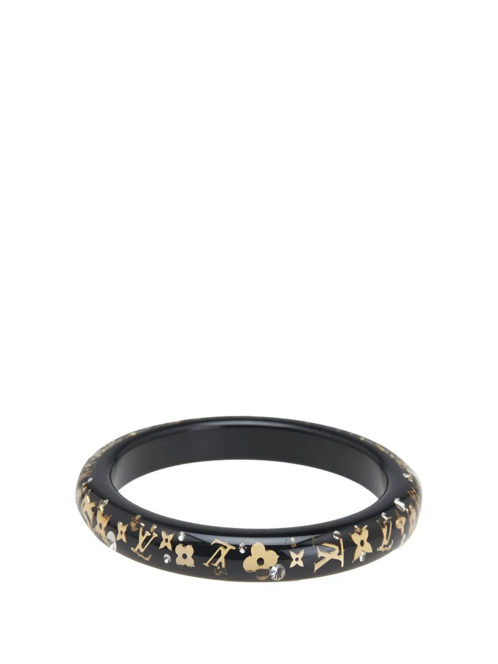 Louis Vuitton Pre-Owned 2012 Narrow Monogram Resin Inclusion Bangle Louis Vuitton Pre-Owned 2012 Narrow Monogram Resin Inclusion Bangle