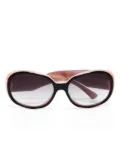 CHANEL Pre-Owned 2000s oval-frame Camellia sunglasses - Pink