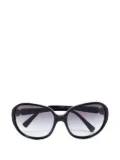 CHANEL Pre-Owned 2000s CC Mark cat eye-frame sunglasses - Black