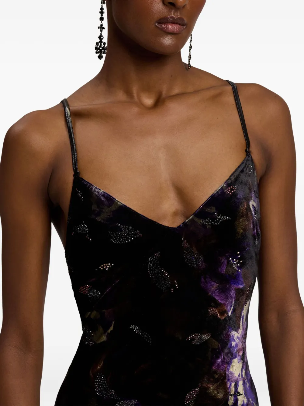 Ralph Lauren Collection Jurk met bloemenprint Zwart