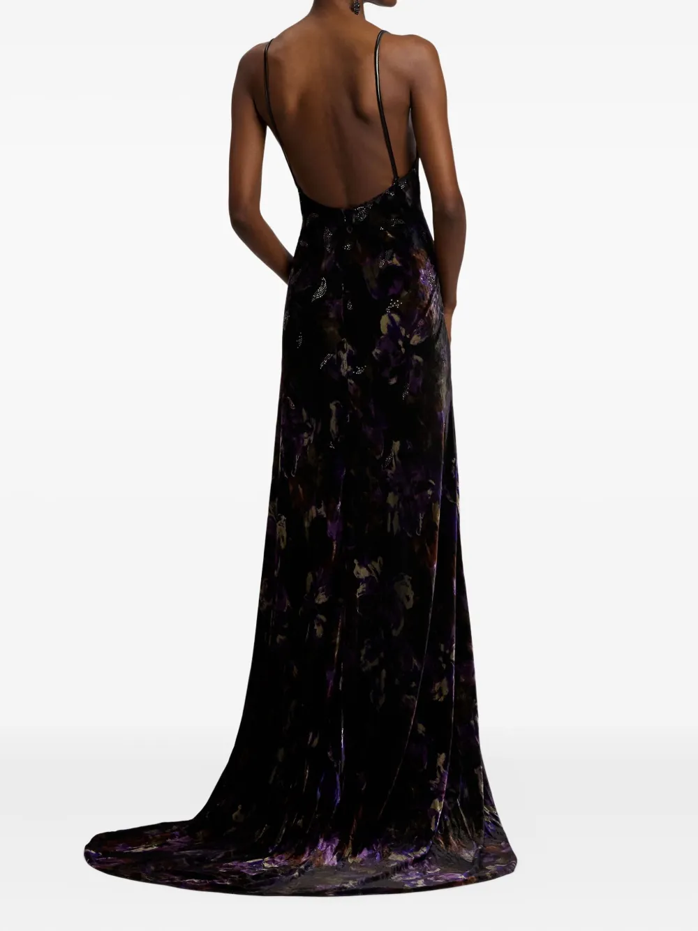 Ralph Lauren Collection Jurk met bloemenprint Zwart
