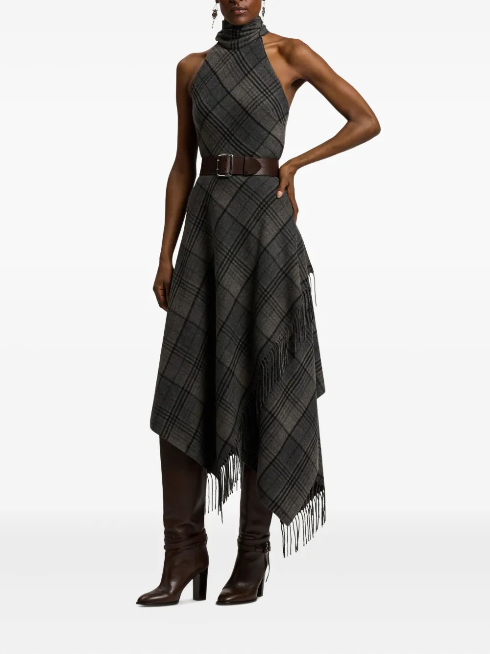 Ralph Lauren Asymmetric Fringe-detail Skirt In Multi