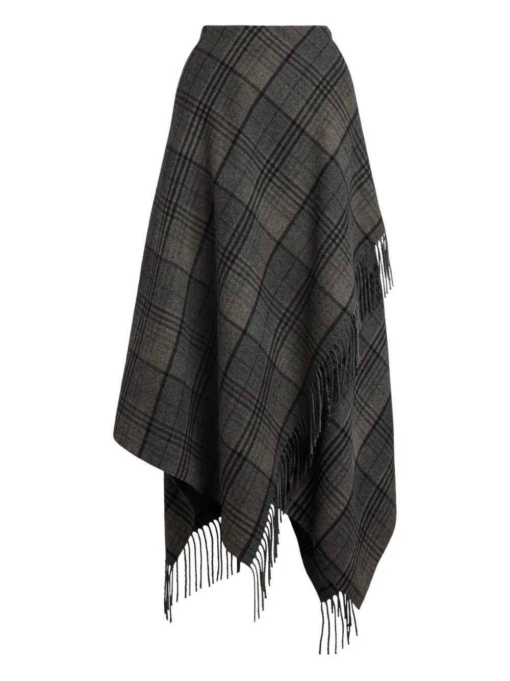Ralph Lauren Asymmetric Fringe-detail Skirt In Multi