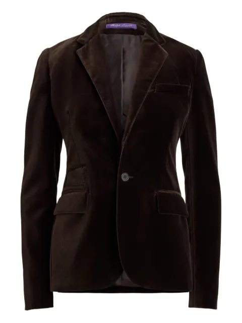 Ralph Lauren Collection ruffle-detail velvet blazer