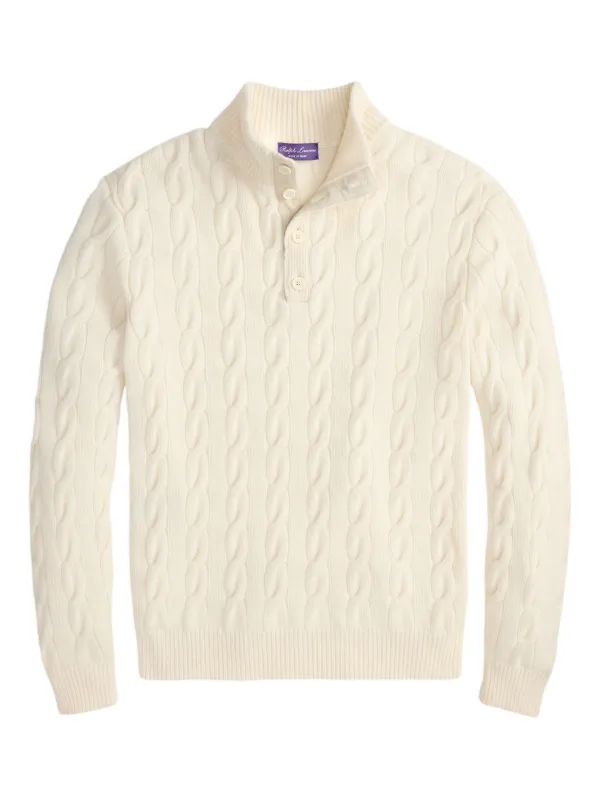 Ralph Lauren Purple Label ケーブルニット セーター | ニュートラル