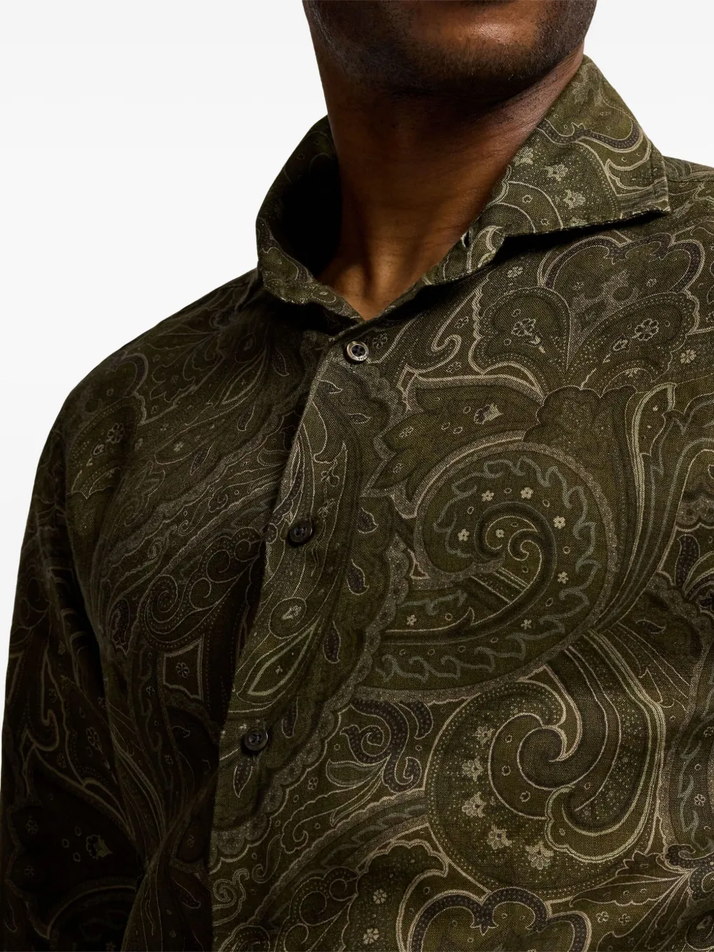 Ralph Lauren Purple Label Overhemd met paisley-print Groen