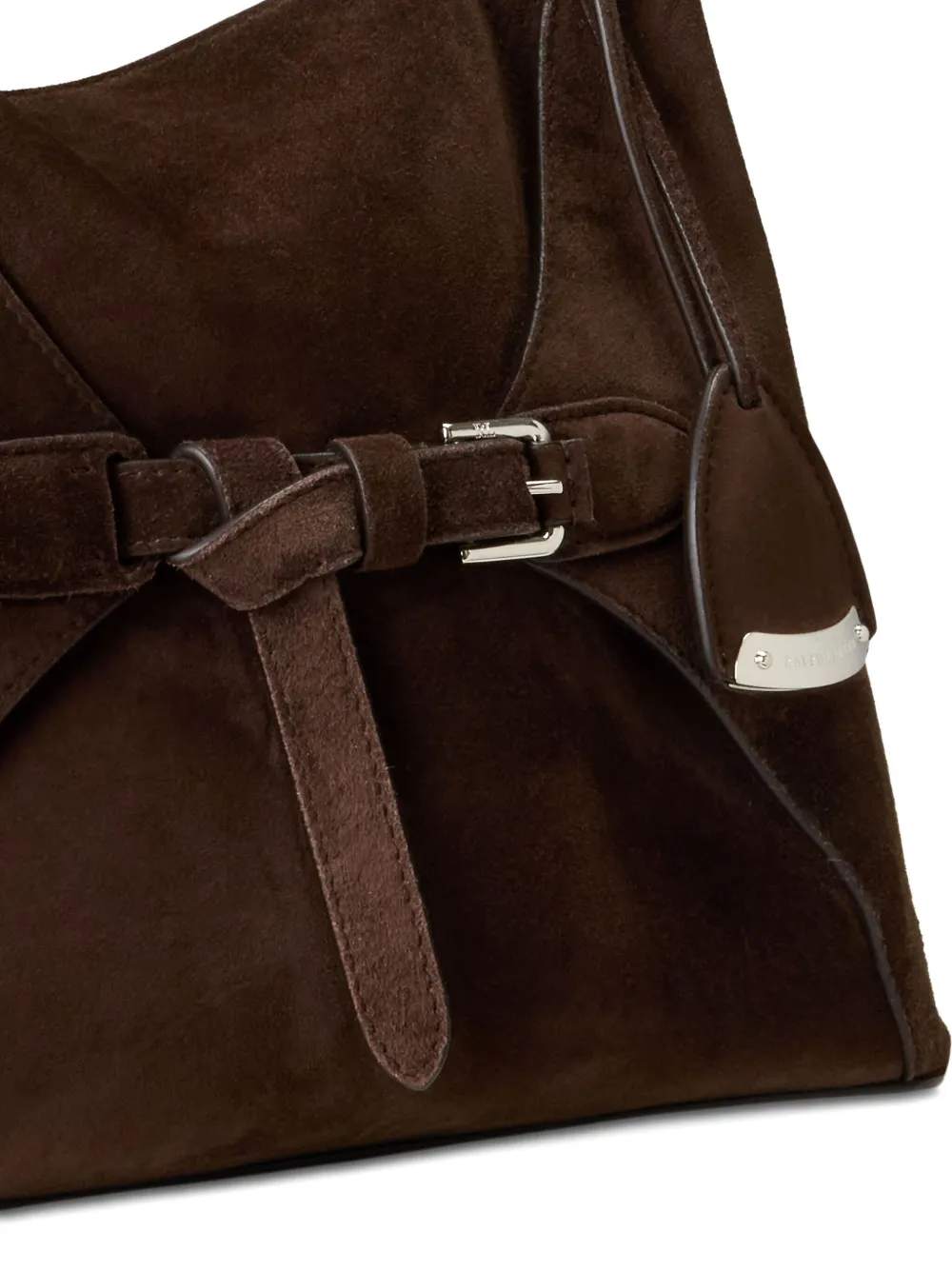 Ralph Lauren The Ralph Calf-suede Top Handle In Brown