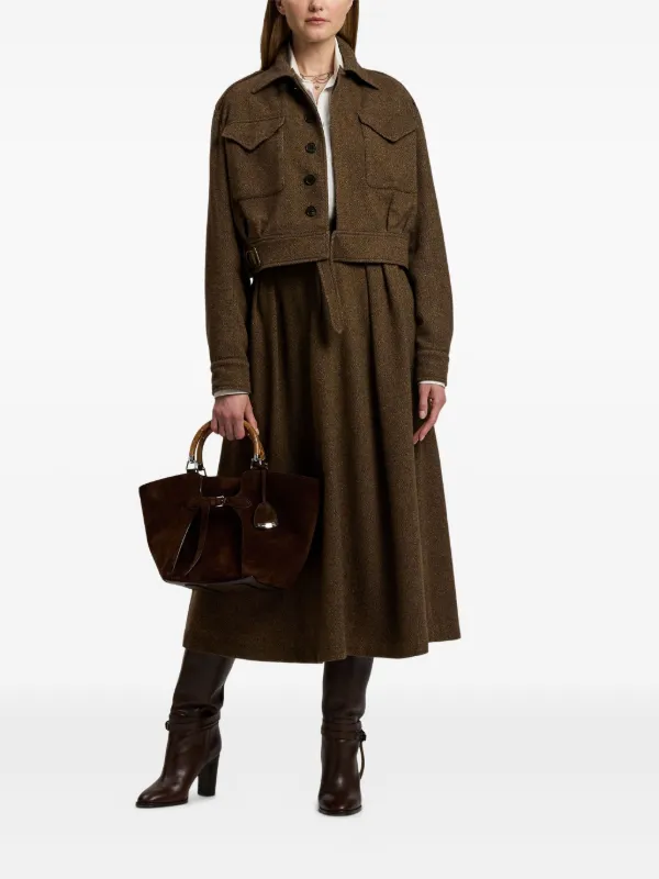 Ralph Lauren Collection ベルテッド ジャケット | ブラウン | FARFETCH JP Ralph Lauren Collection ベルテッド ジャケット | ブラウン | FARFETCH JP