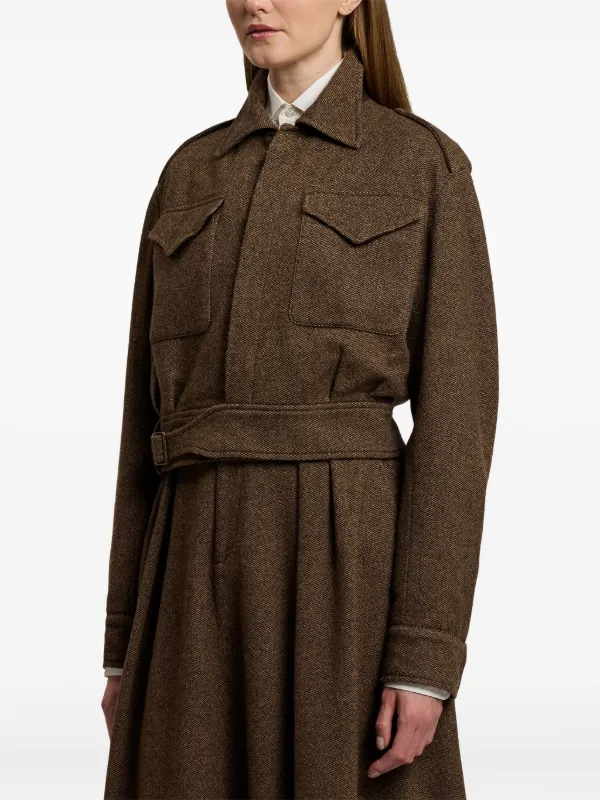 タイムセール　LAUREN RALPH LAUREN ベルテッド ジャケット Ralph Lauren Collection ベルテッド ジャケット | ブラウン | FARFETCH JP