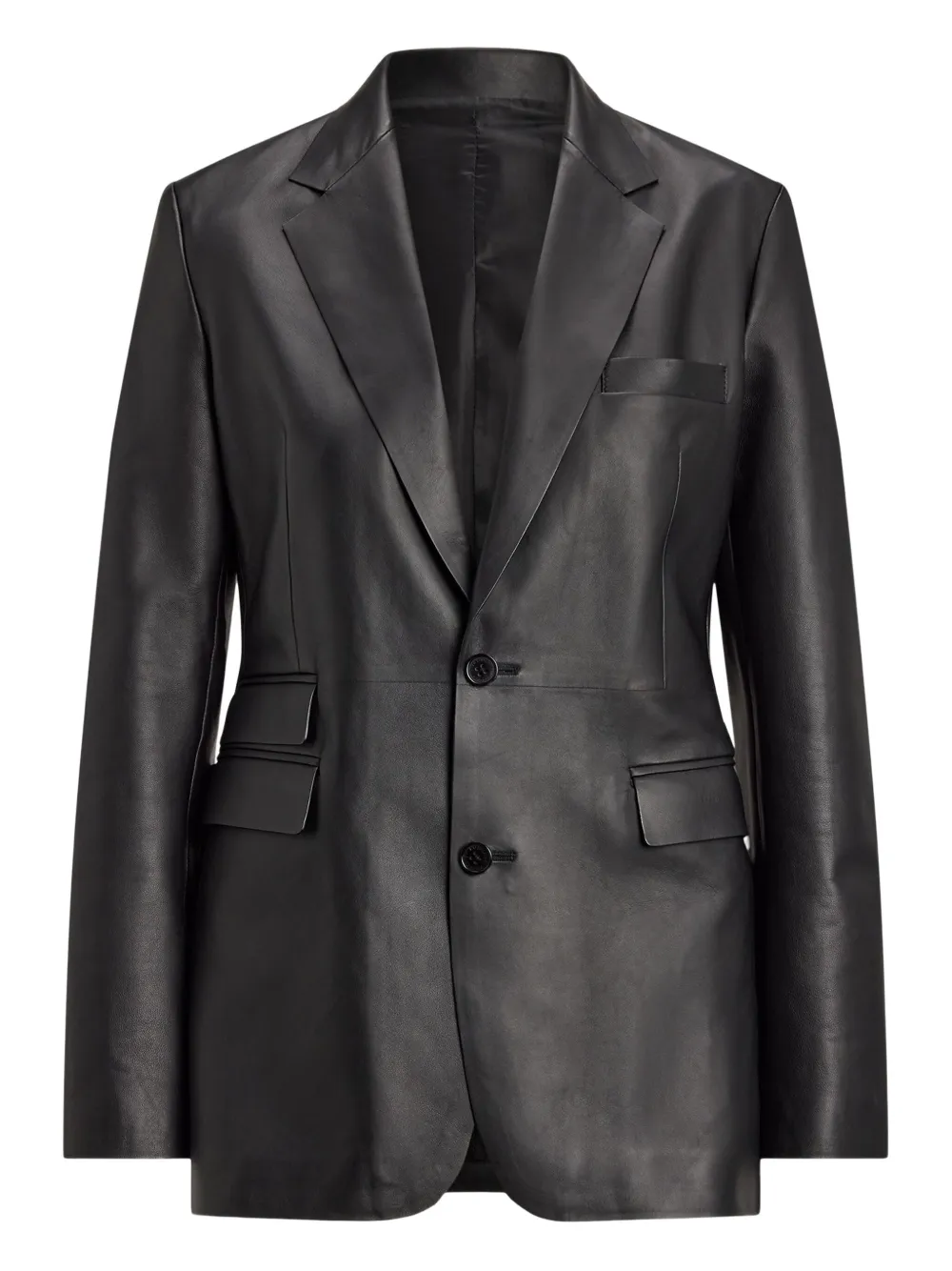 Ralph Lauren Collection レザー シングルジャケット - ブラック Ralph Lauren Collection レザー シングルジャケット - ブラック