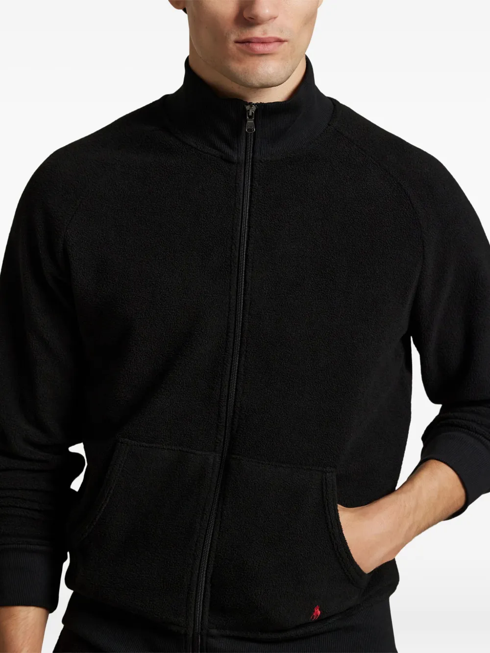 Polo Ralph Lauren Fleece jack met rits Zwart
