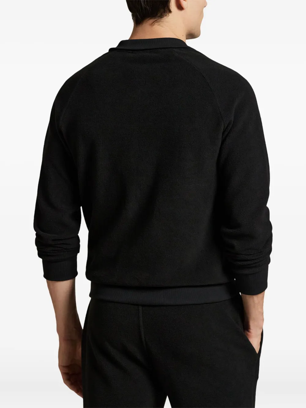 Polo Ralph Lauren Fleece jack met rits Zwart