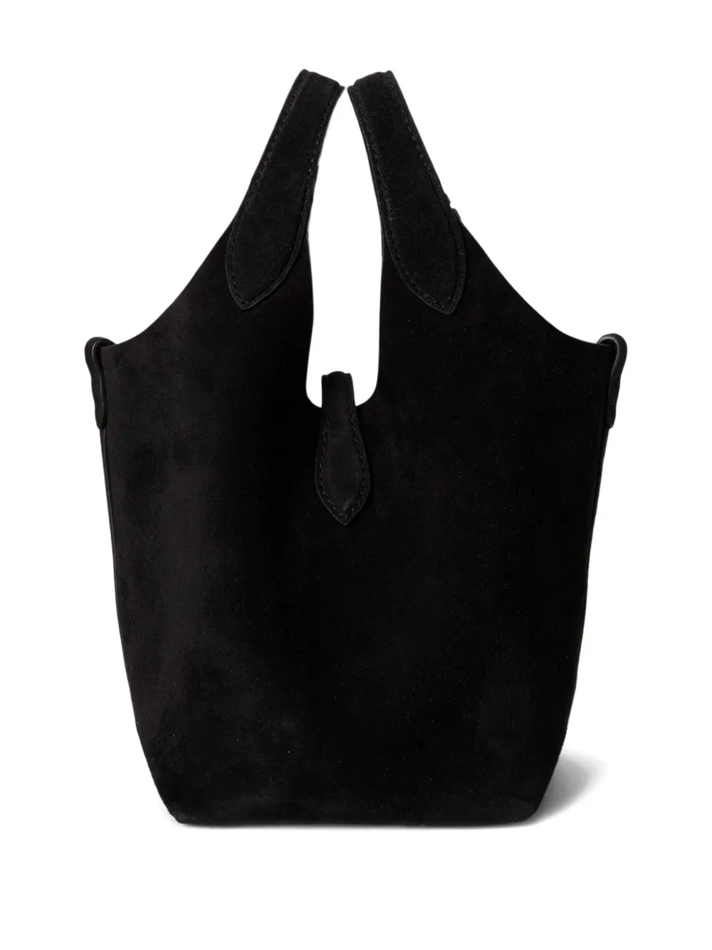 Polo Ralph Lauren Suede Satchel Bag In Black