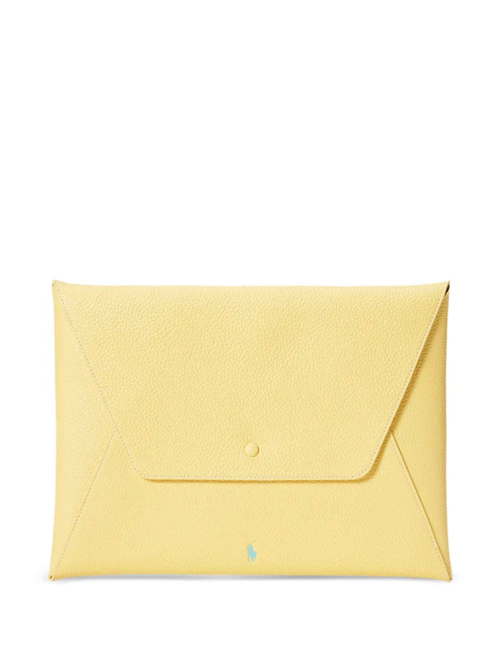 Polo Ralph Lauren envelope leather pouch - イエロー Polo Ralph Lauren envelope leather pouch - イエロー