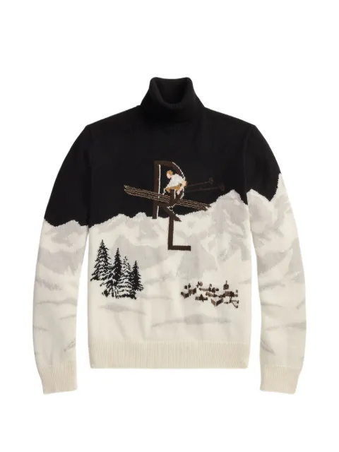 Ralph Lauren Purple Label sweat à motif en intarsia et col roulé