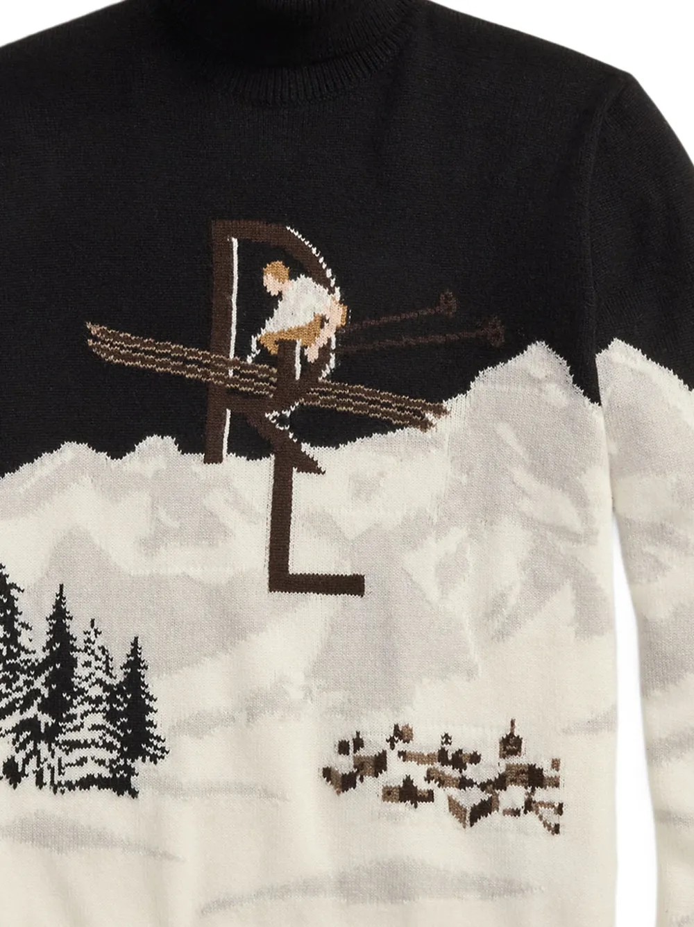 Ralph Lauren Purple Label Coltrui met intarsia Wit