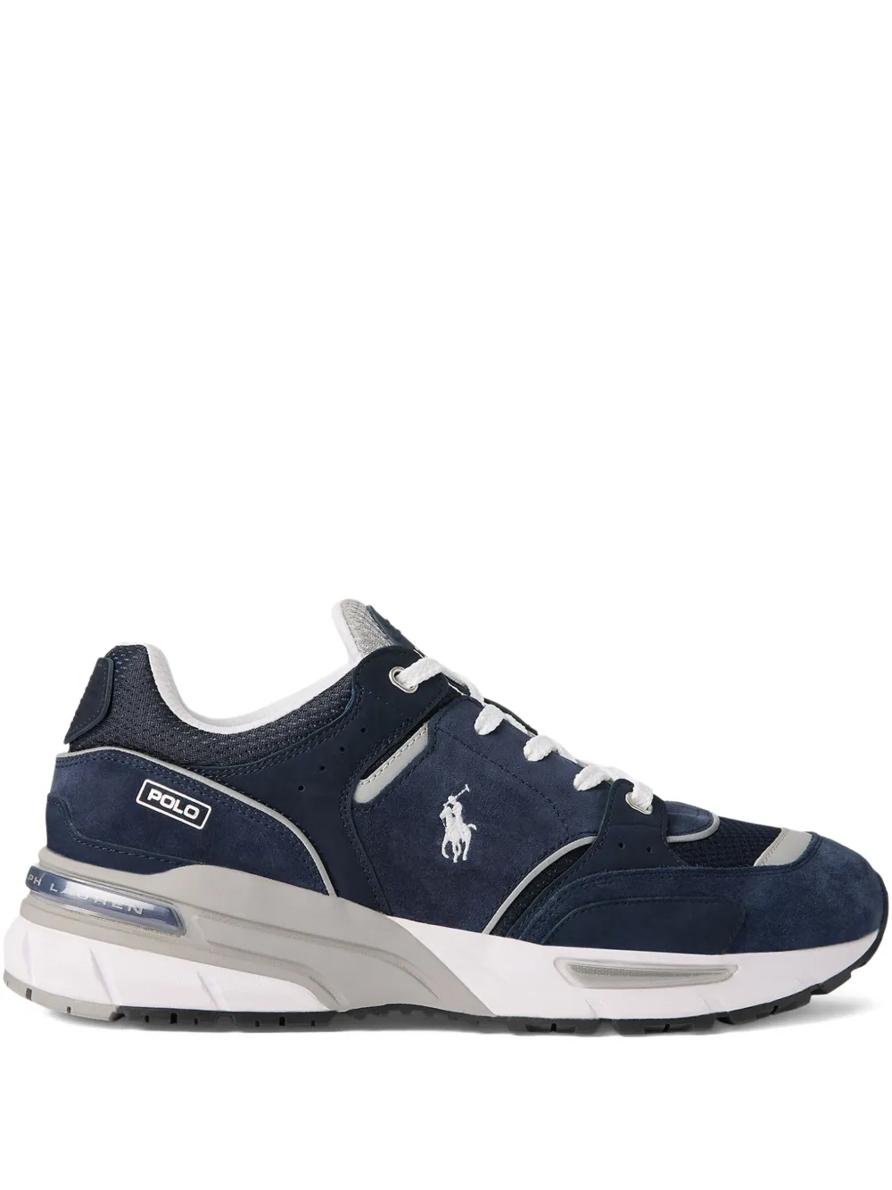 Polo Ralph Lauren suede-panelled mesh sneakers Blue