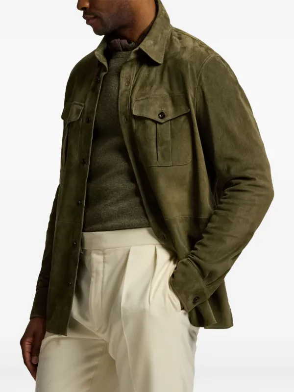 Ralph Lauren Purple Label button-fastening Suede Shirt Jacket