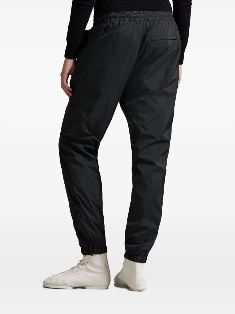 Polo Ralph Lauren Panelled Embroidered Trousers In Black