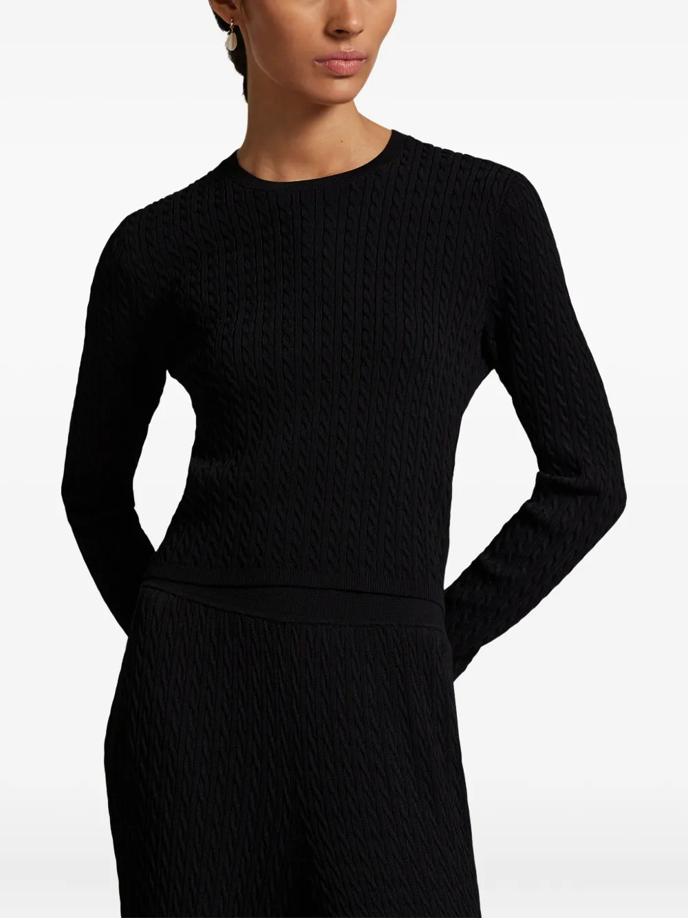 Polo Ralph Lauren Cable-knit Sweater In Black