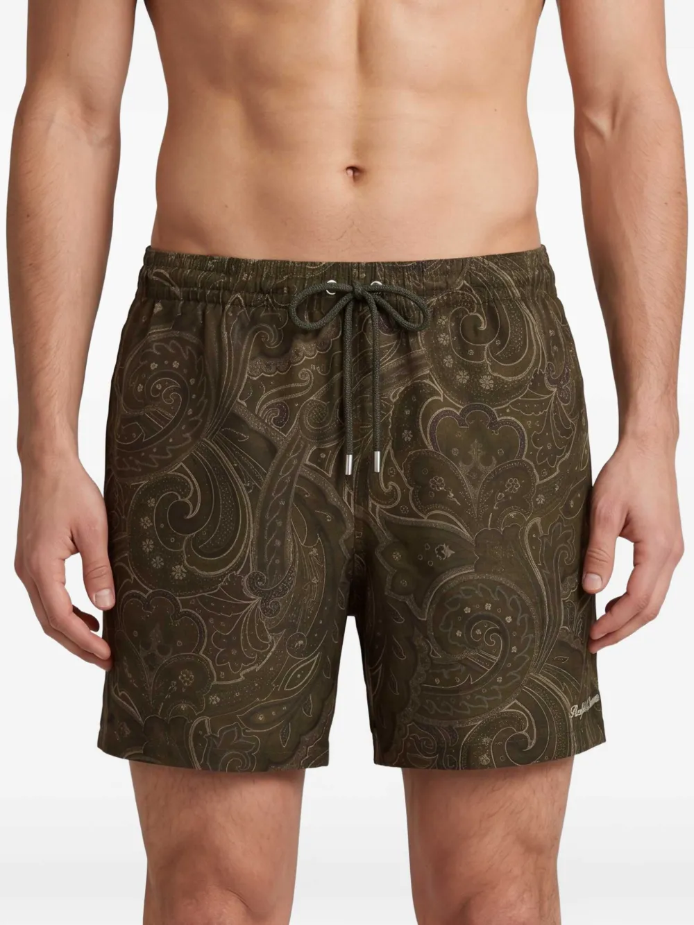 Ralph Lauren Purple Label Zwembroek met paisley-patroon en trekkoord Groen