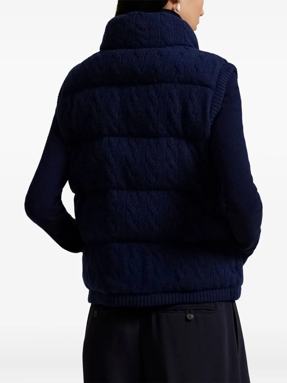 Polo Ralph Lauren Logo-embroidered Puffer Gilet In Blue