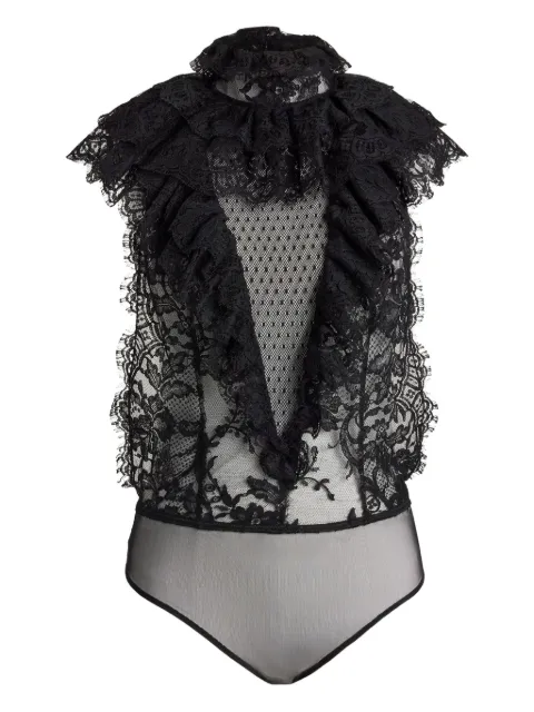 Ralph Lauren Collection lace-ruffled bodysuit