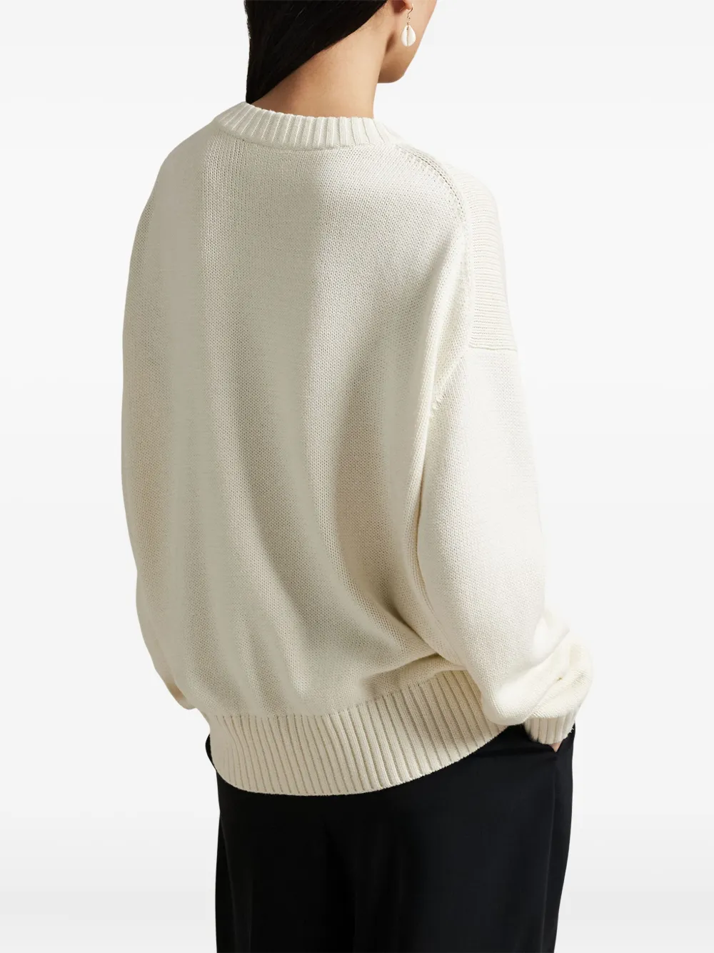 Polo Ralph Lauren Polo Bear-embroidered Crew-neck Sweater In White