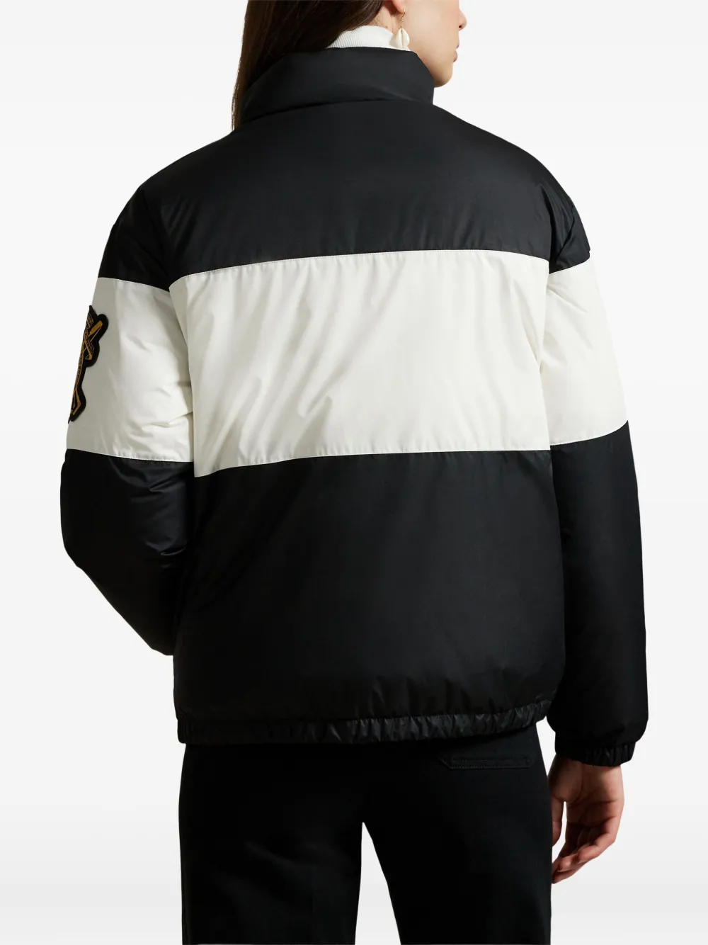 Polo Ralph Lauren Script-logo Panelled Jacket In Black