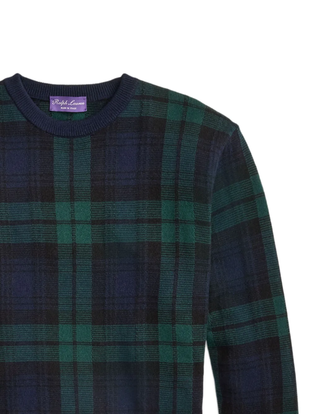 Ralph Lauren Purple Label Geruite trui met ronde hals - Groen