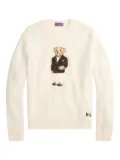 Ralph Lauren Purple Label signature Teddy Bear motif crew-neck sweater - Neutrals